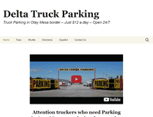 Tablet Screenshot of deltatruckparking.com